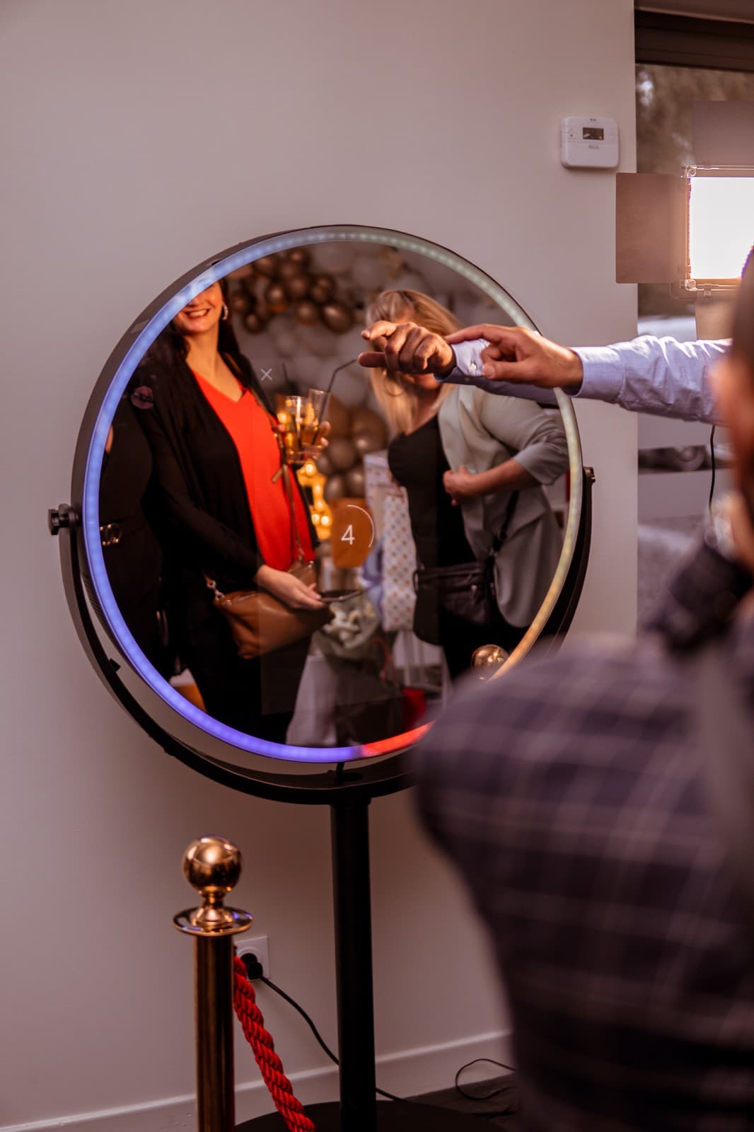 Photobooth miroir MirrorEffect en mariage élégant